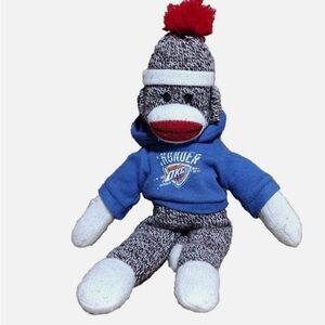 NBA Oklahoma City OKC Thunder Sock Monkey Plush Toy T Shirt 11" Basketball 2015